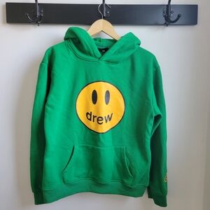 Inspired DREW Green Hoodie with Yellow Smiley Logo